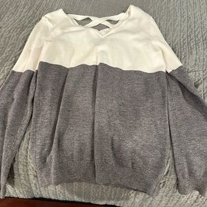 Women’s size small gray and white sweater